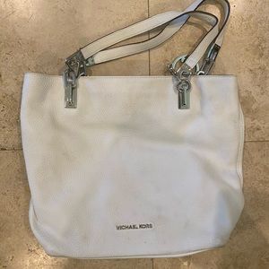 White Michael Kors Over the Shoulder Bag